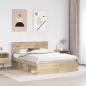 Preview: Bettrahmen Sonoma-Eiche 150 x 200 cm Massives Kiefernholz