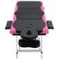 Preview: Massageliege Klappbar 4-Zonen Aluminiumgestell Schwarz und Rosa