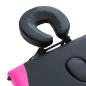 Preview: Massageliege Klappbar 4-Zonen Aluminiumgestell Schwarz und Rosa