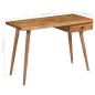 Preview: Schreibtisch Akazienholz Massiv 110 x 50 x 76 cm
