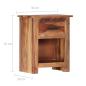 Preview: Nachttisch 40x30x50 cm Massivholz