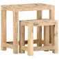Preview: 2-tlg. Handbemaltes Beistelltisch-Set Massivholz Mango