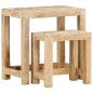 Preview: 2-tlg. Handbemaltes Beistelltisch-Set Massivholz Mango