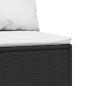 Preview: Garten-Mittelsofa mit Kissen Schwarz Poly Rattan