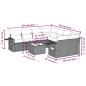 Preview: 9-tlg. Garten-Sofagarnitur mit Kissen Hellgrau Poly Rattan