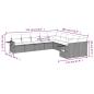 Preview: 10-tlg. Garten-Sofagarnitur mit Kissen Hellgrau Poly Rattan