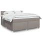 Preview: ARDEBO.de - Boxspringbett mit Matratze Taupe 180x200 cm Stoff