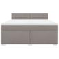 Preview: Boxspringbett mit Matratze Taupe 180x200 cm Stoff