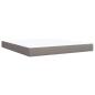 Preview: Boxspringbett mit Matratze Taupe 180x200 cm Stoff