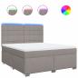 Preview: Boxspringbett mit Matratze Taupe 180x200 cm Stoff