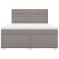 Preview: Boxspringbett mit Matratze Taupe 180x200 cm Stoff