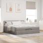 Preview: Ottoman-Bett mit Matratze Taupe 180x200 cm Stoff