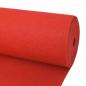 Preview: ARDEBO.de - Teppich Uni Rot 1,2 x 12 m Polyester