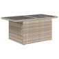 Preview: 10-tlg. Garten-Sofagarnitur mit Kissen Hellgrau Poly Rattan