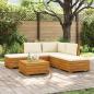 Preview: ARDEBO.de - 6 stk. Outdoor-Sofagarnitur Massivholz Akazie Braun