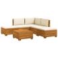 Preview: 6 stk. Outdoor-Sofagarnitur Massivholz Akazie Braun