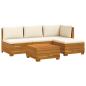 Preview: 5 stk. Outdoor-Sofagarnitur Massivholz Akazie Braun