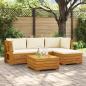 Preview: ARDEBO.de - 5 stk. Outdoor-Sofagarnitur Massivholz Akazie Braun