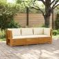 Preview: ARDEBO.de - 3 stk. Outdoor-Sofagarnitur Massivholz Akazie Braun