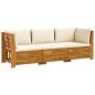 Preview: 3 stk. Outdoor-Sofagarnitur Massivholz Akazie Braun