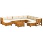 Preview: 11 stk. Outdoor-Sofagarnitur Massivholz Akazie Braun