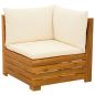 Preview: 9 stk. Outdoor-Sofagarnitur Massivholz Akazie Braun