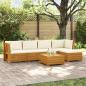 Preview: ARDEBO.de - 6 stk. Outdoor-Sofagarnitur Massivholz Akazie Braun
