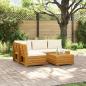 Preview: ARDEBO.de - 5 stk. Outdoor-Sofagarnitur Massivholz Akazie Braun