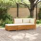 Preview: ARDEBO.de - 3 stk. Outdoor-Sofagarnitur Massivholz Akazie Braun