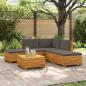 Preview: ARDEBO.de - 6 stk. Outdoor-Sofagarnitur Massivholz Akazie Braun