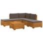 Preview: 6 stk. Outdoor-Sofagarnitur Massivholz Akazie Braun