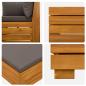Preview: 4 stk. Outdoor-Sofagarnitur Massivholz Akazie Braun