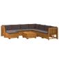 Preview: 9 stk. Outdoor-Sofagarnitur Massivholz Akazie Braun