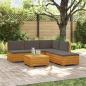 Preview: ARDEBO.de - Outdoor-Sofagarnitur mit Kissen 6 Stück Braun Massivholz Akazie