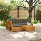 Preview: ARDEBO.de - 5 stk. Outdoor-Sofagarnitur Massivholz Akazie Braun