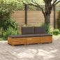 Preview: ARDEBO.de - 3 stk. Outdoor-Sofagarnitur Massivholz Akazie Braun