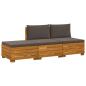 Preview: 3 stk. Outdoor-Sofagarnitur Massivholz Akazie Braun
