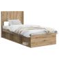 Preview: Bettgestell mit Stauraum und Kopfteil Artisan-Eiche 75 x 190 cm