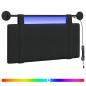 Preview: Hängendes Kopfteil Mit LED Licht Schwarz Stoff