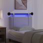 Preview: Hängendes Kopfteil Mit LED Licht Weiß Stoff