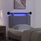 Preview: Hängendes Kopfteil Mit LED Licht Dunkelgrau Stoff