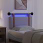 Preview: Hängendes Kopfteil Mit LED Licht Hellgrau Antikes PU