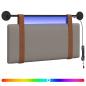 Preview: Hängendes Kopfteil Mit LED Licht Taupe Antikes PU