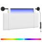 Preview: Hängendes Kopfteil Mit LED Licht Weiß Stoff