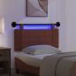 Preview: Hängendes Kopfteil Mit LED Licht Glänzendes Braun Antikes PU
