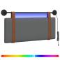 Preview: Hängendes Kopfteil Mit LED Licht Dunkelgrau Antikes PU