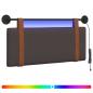 Preview: Hängendes Kopfteil Mit LED Licht Dunkelbraun Antikes PU