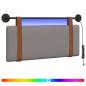 Preview: Hängendes Kopfteil Mit LED Licht Taupe Antikes PU