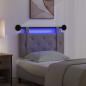 Preview: Hängendes Kopfteil Mit LED Licht Grau Antikes PU