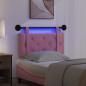 Preview: Hängendes Kopfteil Mit LED Licht Rosa Samt